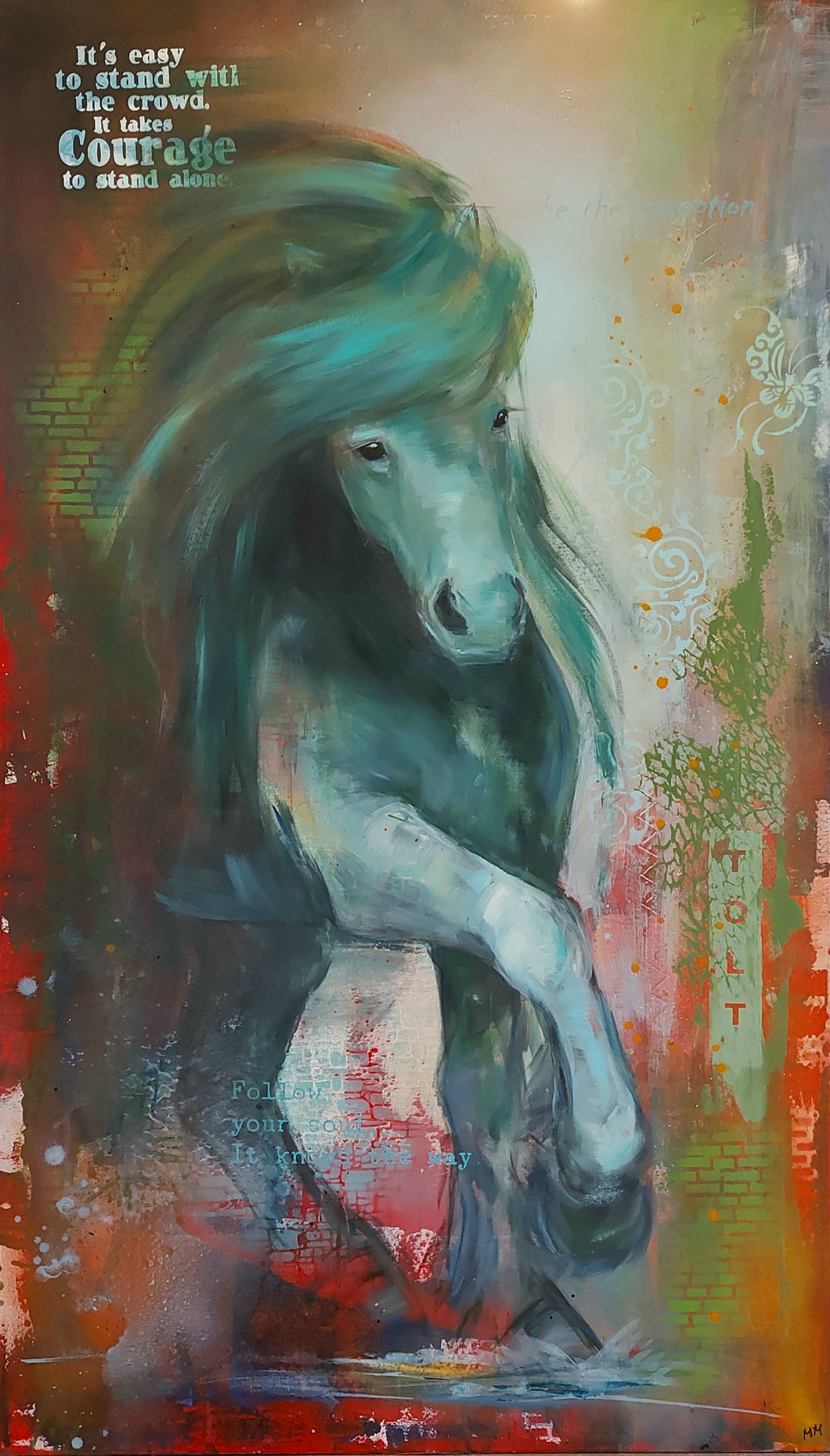 Icelandic horse painting. Smukt islænder maleri.  Heste maleri er også muligt efter fotografi .